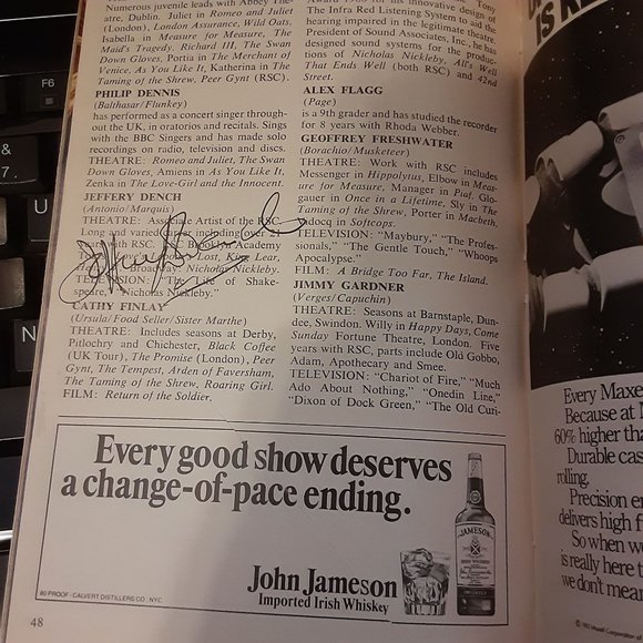 Royal Shakespeare Playbill Opening 1984 Cyrano Much Ado Nothing Cast Signed - Picture 11 of 11